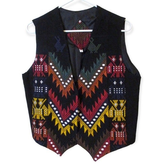 Embroidered Southwest Vest With Buttons Size Small - Picture 1 of 7
